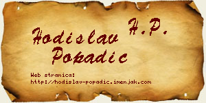 Hodislav Popadić vizit kartica